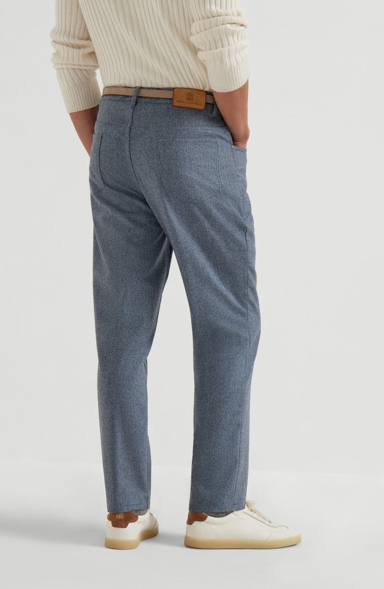 Brunello Cucinelli Flannel trousers, Alternate, color, Denim