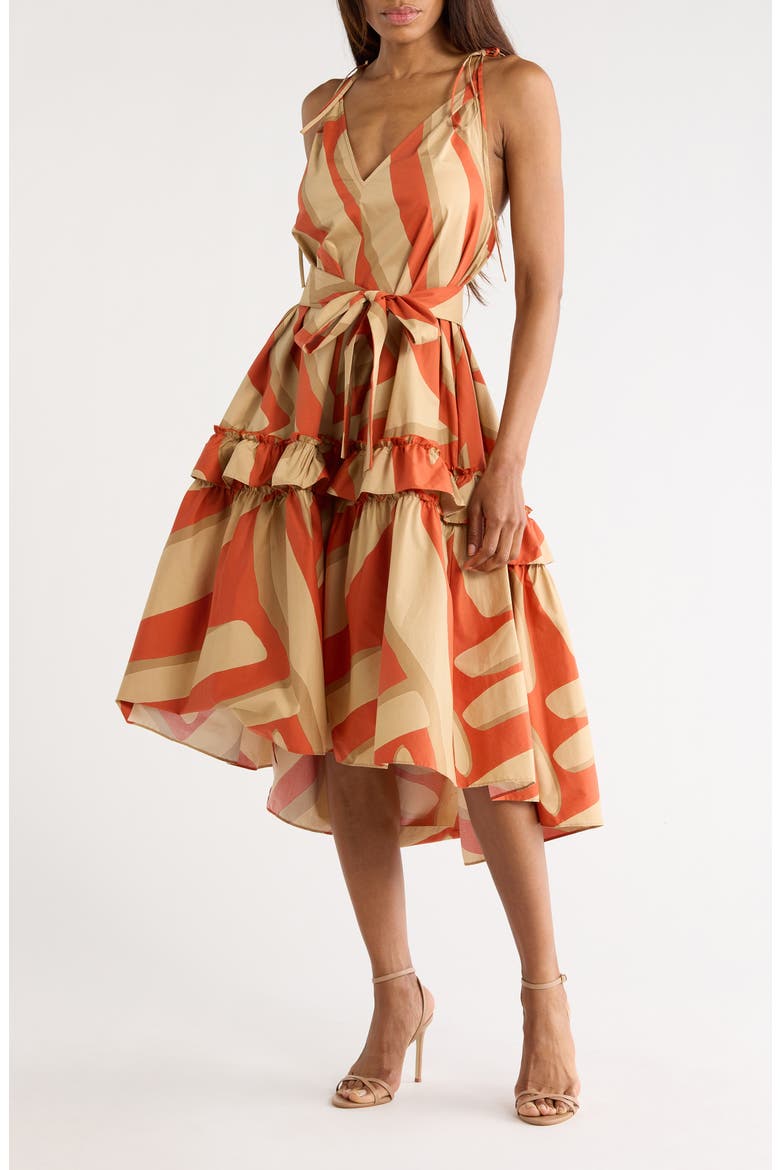 Emersyn Stripe Sleeveless Dress, Main, color, SAVANNA SHADOW
