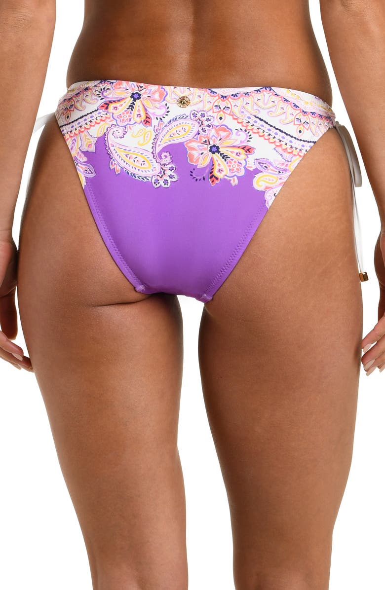 Sunshine 79 Lilac Cascade Loop Side Tie Bikini Bottoms, Alternate, color, Purple Multi