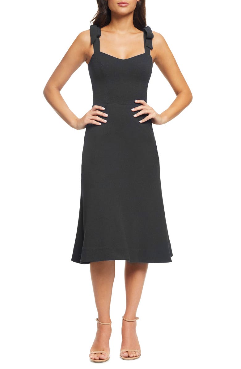 Dress the Population Hana Tie Shoulder Cocktail Dress, Main, color, 