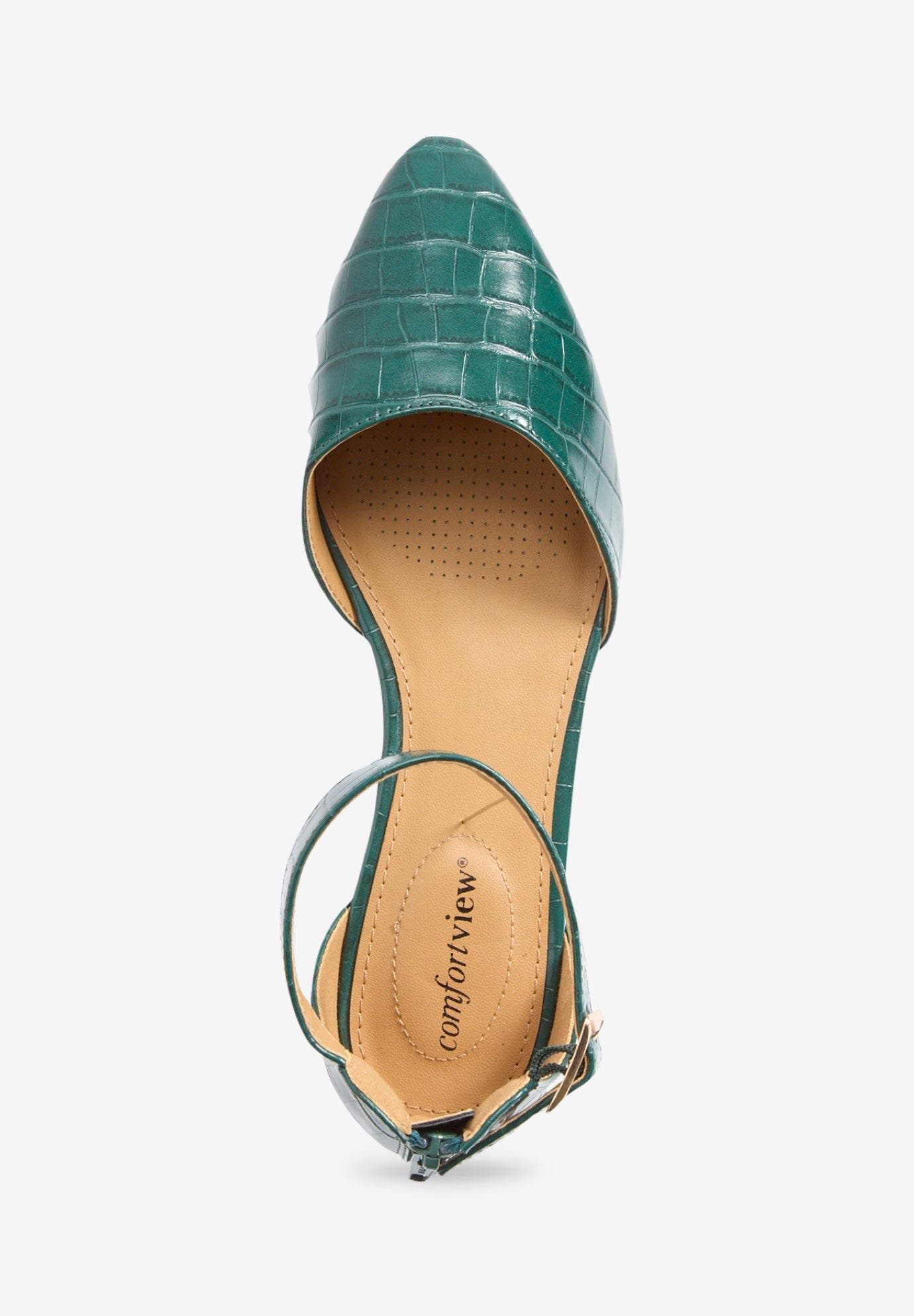 The Loucia Shoe, Alternate, color, EMERALD CROCO