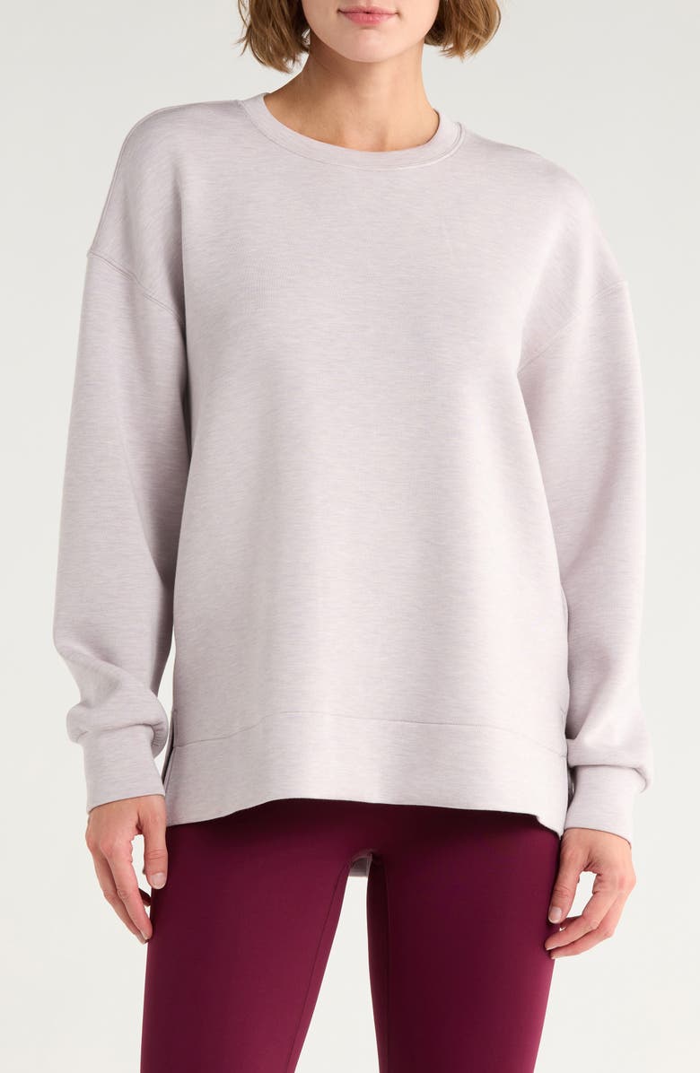 SPANX<sup>®</sup> Air Essentials Brushed Crewneck Top, Main, color, Luna Heather