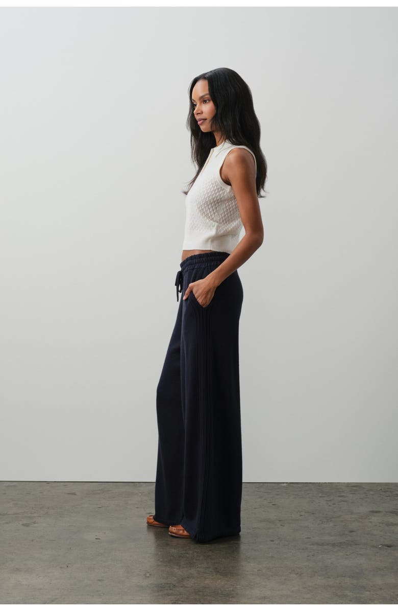 NAKED CASHMERE Leylah Sleeveless Cable Knit Polo, Alternate, color, Ecru