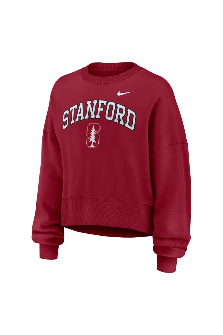 Women's Nike Cardinal Stanford Cardinal Oversized Phoenix Arch Pullover Sweatshirt, Alternate, color, Cardinal