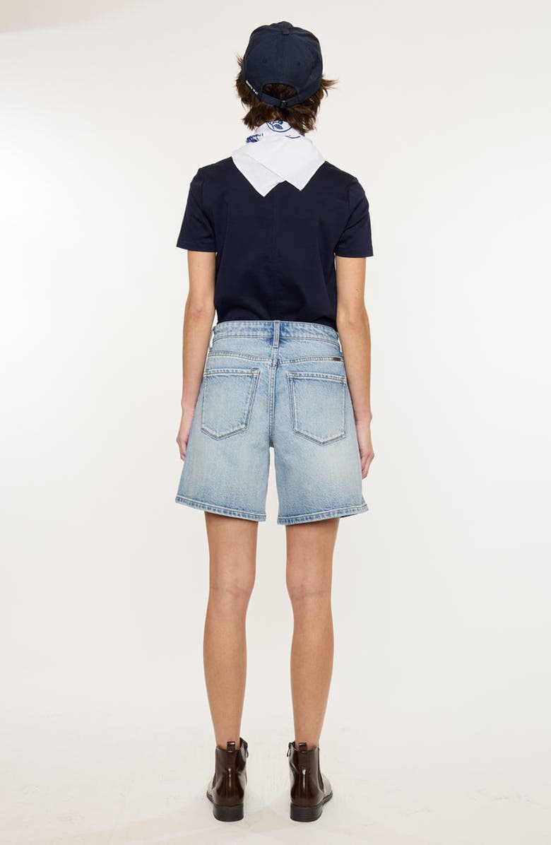 KanCan Mura 90s Low Rise Boy Shorts, Alternate, color, Medium Wash