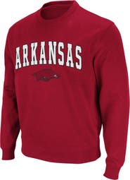 COLOSSEUM Men's Colosseum Cardinal Arkansas Razorbacks Arch & Logo Crew Neck Sweatshirt
