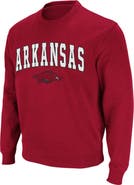 COLOSSEUM Men's Colosseum Cardinal Arkansas Razorbacks Arch & Logo Crew Neck Sweatshirt