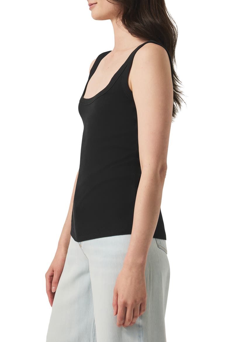 Faye Scoop Neck Tank, Alternate, color, BLACK