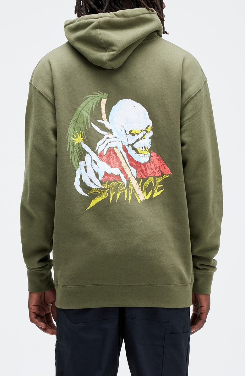 Stance Palm Slayer Graphic Hoodie, Alternate, color, Army