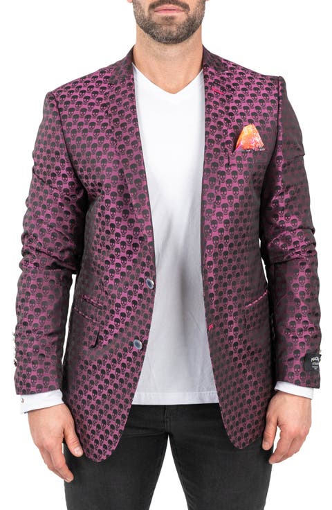 Skullrepeat Pink Jacquard Blazer