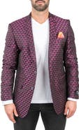 Maceoo Skullrepeat Pink Jacquard Blazer