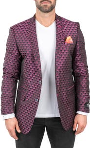 Maceoo Skullrepeat Pink Jacquard Blazer