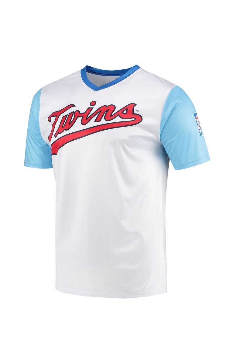 STITCHES Men's Stitches White Minnesota Twins Cooperstown Collection Wordmark V-Neck Jersey, Alternate, color, 
