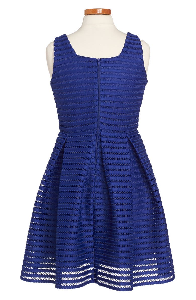Soprano Laser Cut Scuba Skater Dress, Alternate, color,