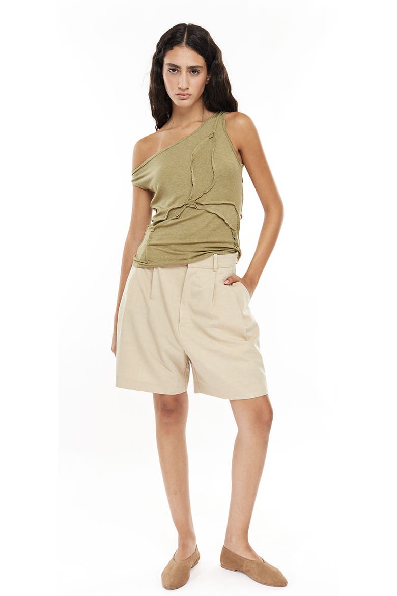 Papper Off Shoulder Top, Main, color, Green
