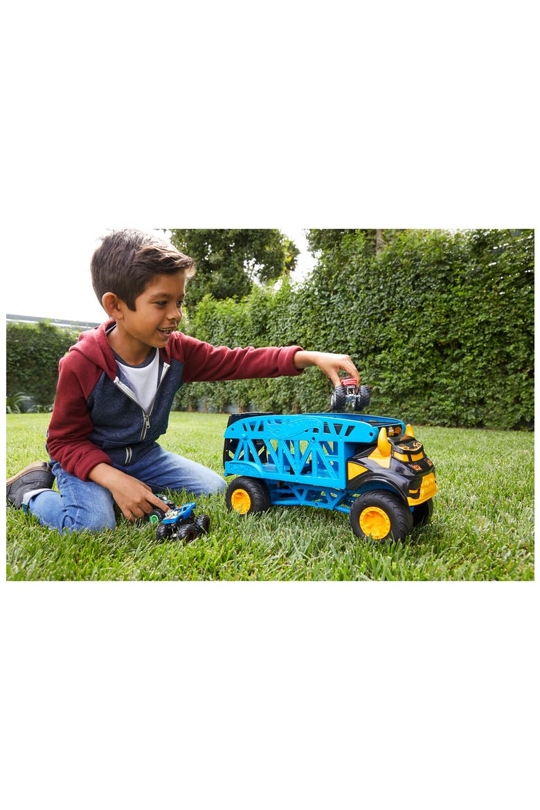 Kids' Monster Mover & Three Trucks Set, Alternate, color, BLUE/ YELLOW
