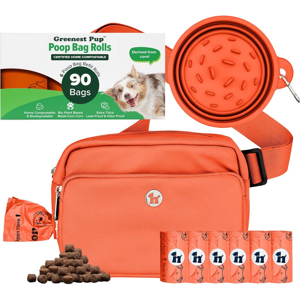 Puppington Walk Star Kit 3-in-1 Dog Walk Bag & Bowl Plus Matching 90 Refill Dog Waste Bags