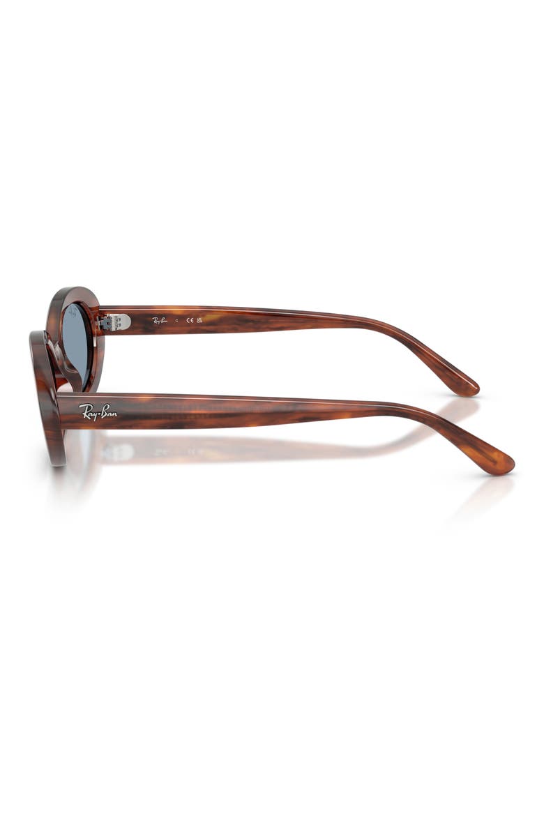 54mm Oval Sunglasses, Alternate, color, STRIPED HAVANA / BLUE