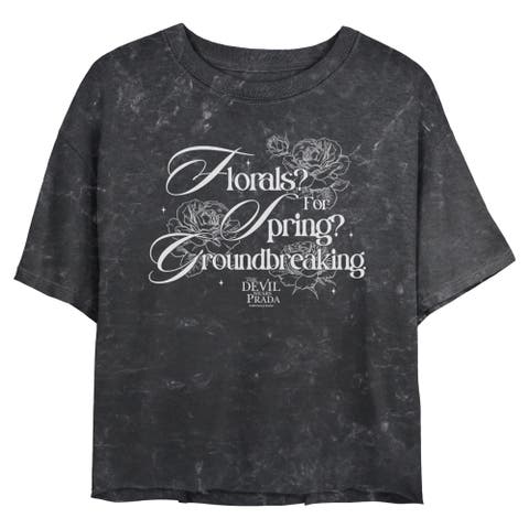 Junior's The Devil Wears Prada Florals for Spring Groundbreaking Quote  Graphic T-Shirt