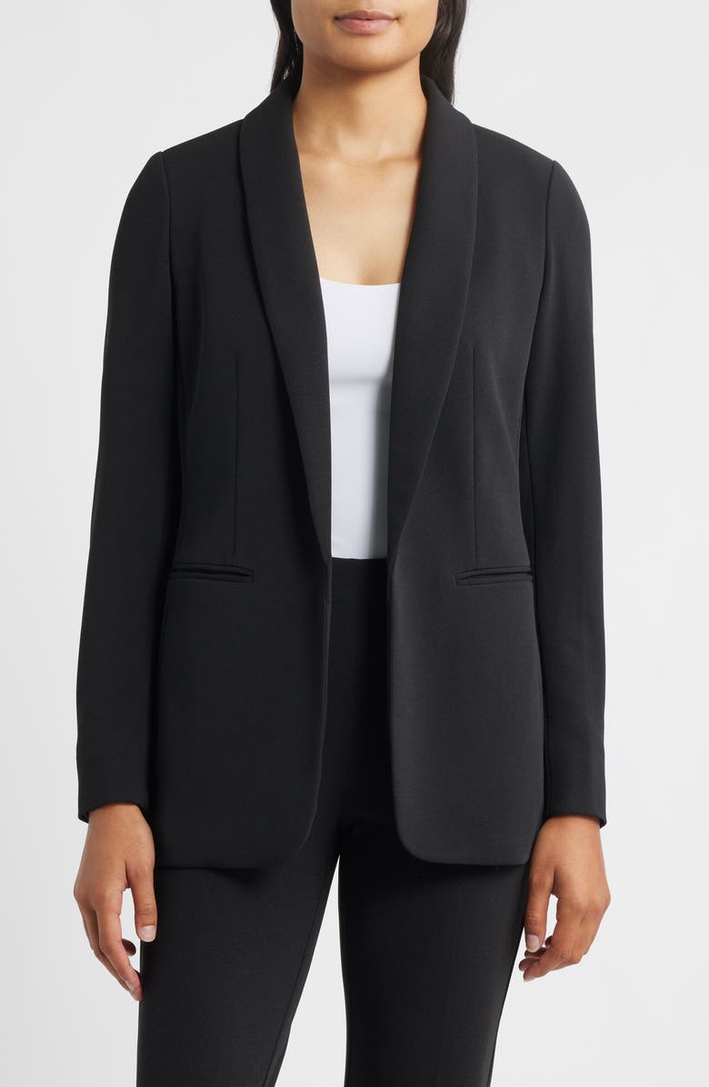 Anne Klein Shawl Collar Blazer, Main, color, Anne Black