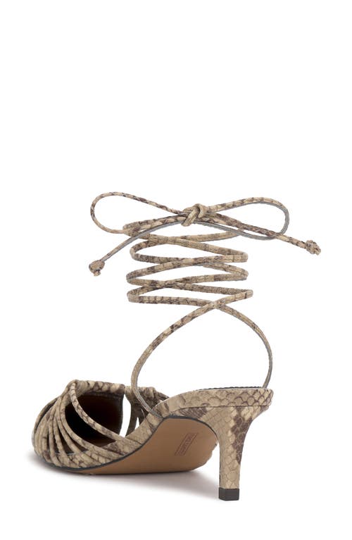 Vince Camuto Kota Ankle-wrap Kitten Heels In Taupe