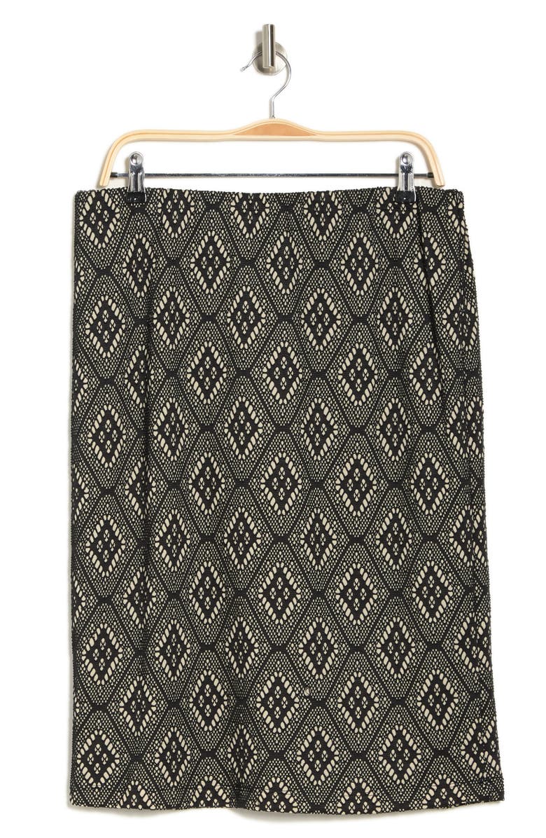 Renee C Diamond Print Pencil Skirt, Alternate, color, Black