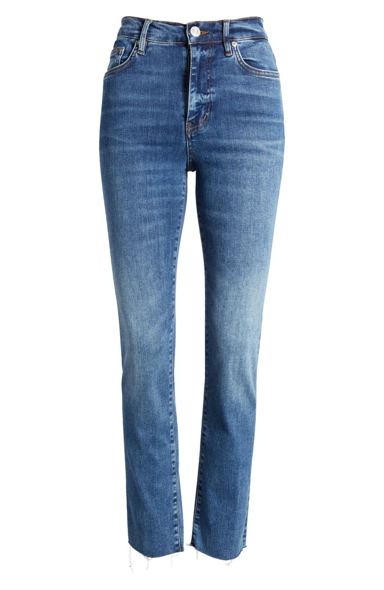 FRAME Le High Raw Step Hem Straight Leg Jeans, Alternate, color, 