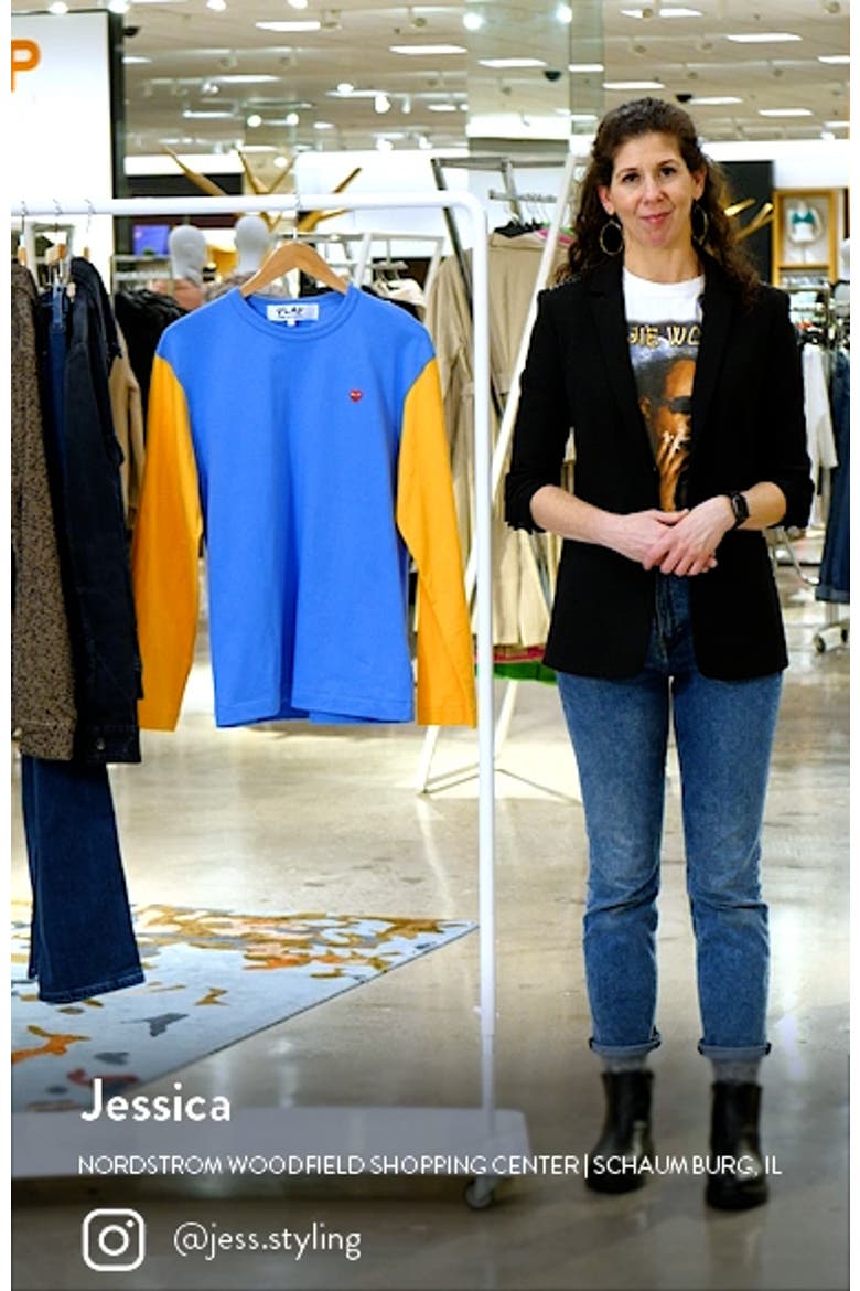 Colorblock Long Sleeve Cotton T-Shirt video