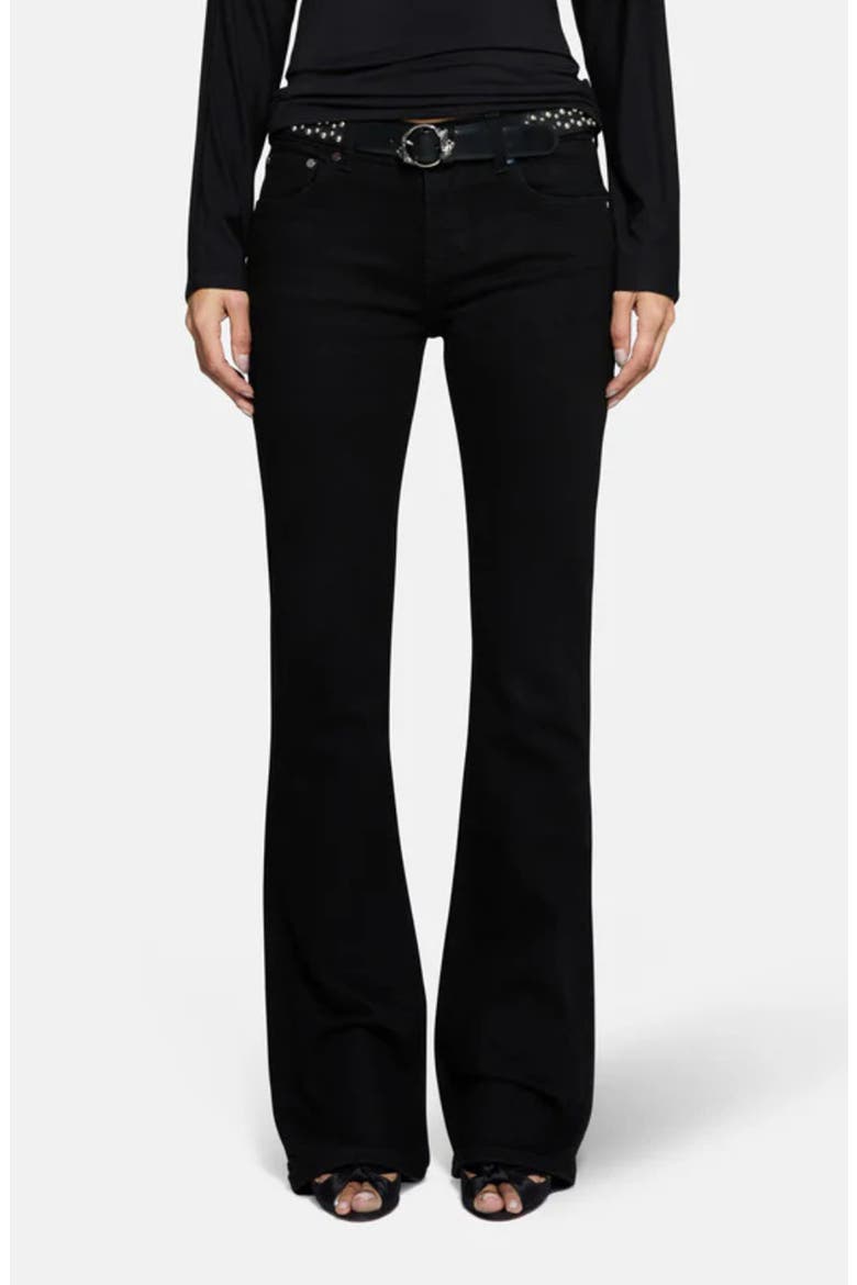 Maria Slim Bootcut Jeans, Main, color, NOIR