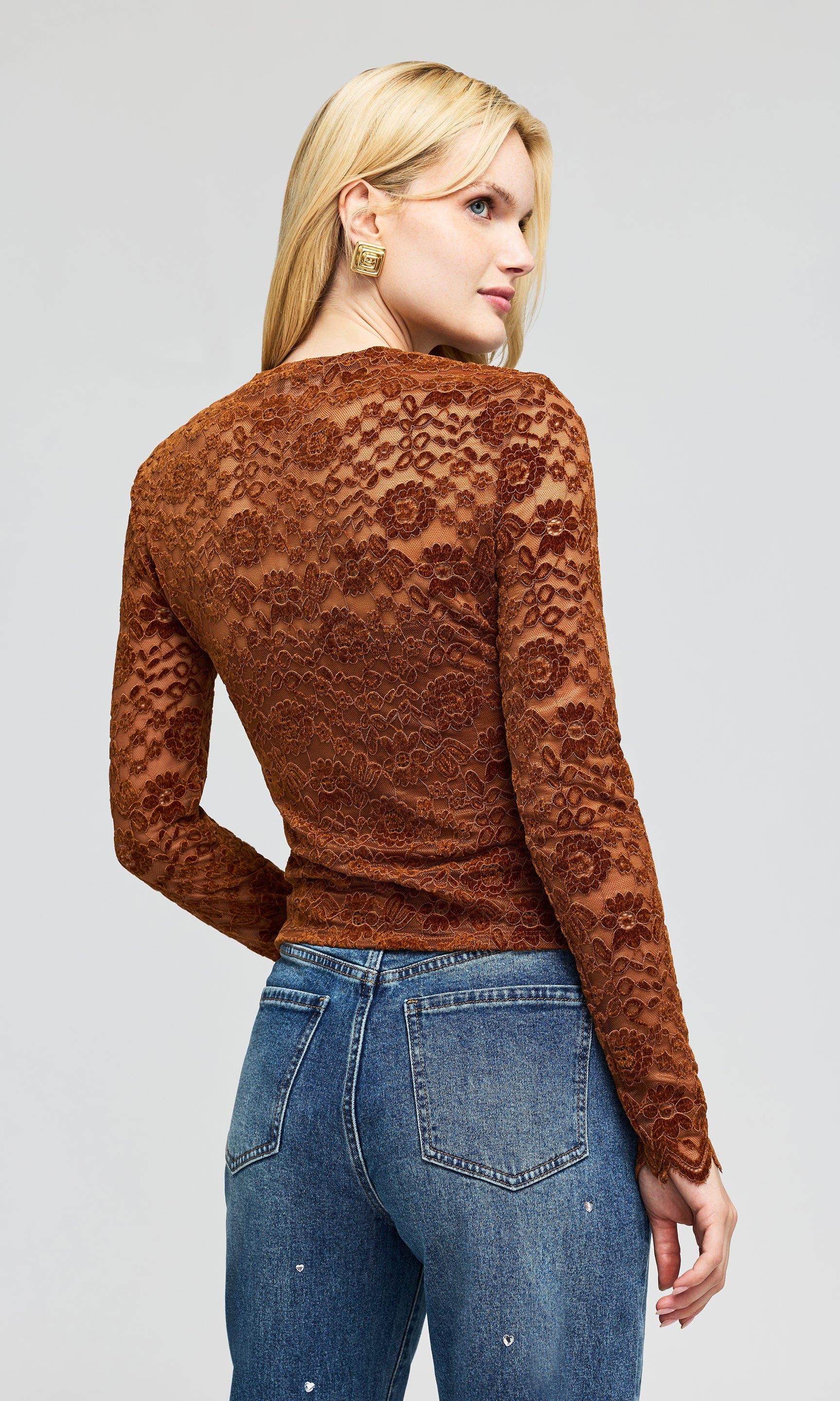 Generation Love Gracie Velvet Lace Top (Women) | Nordstrom