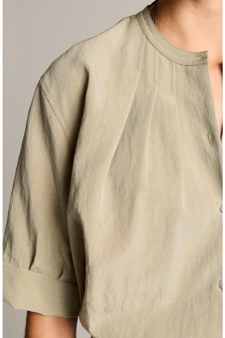 Pleated Top, Alternate, color, SALTED MOSS