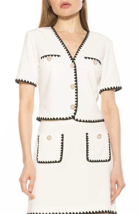Willa Embroidered Short Sleeve Jacket