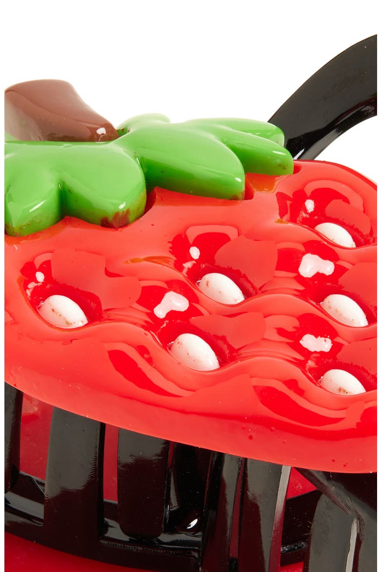 Kids' Strawberry Hair Clip, Alternate, color, RED