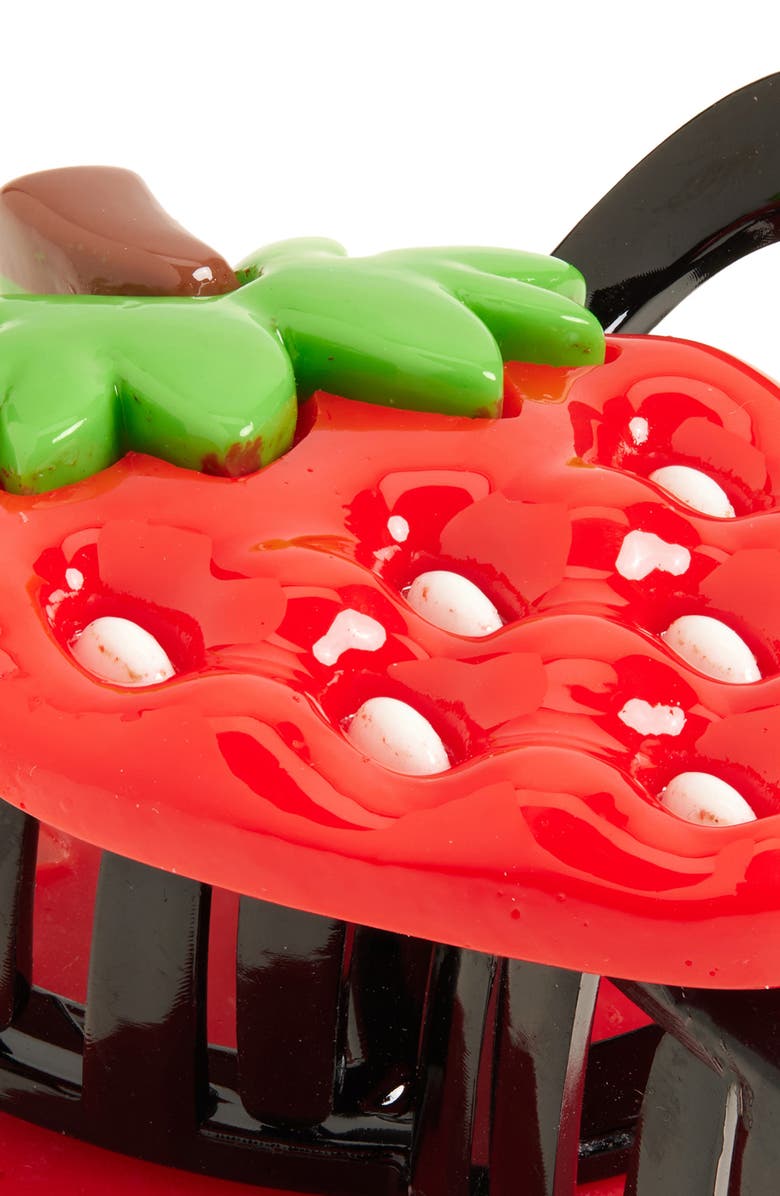 Cara Kids' Strawberry Hair Clip, Alternate, color, Red