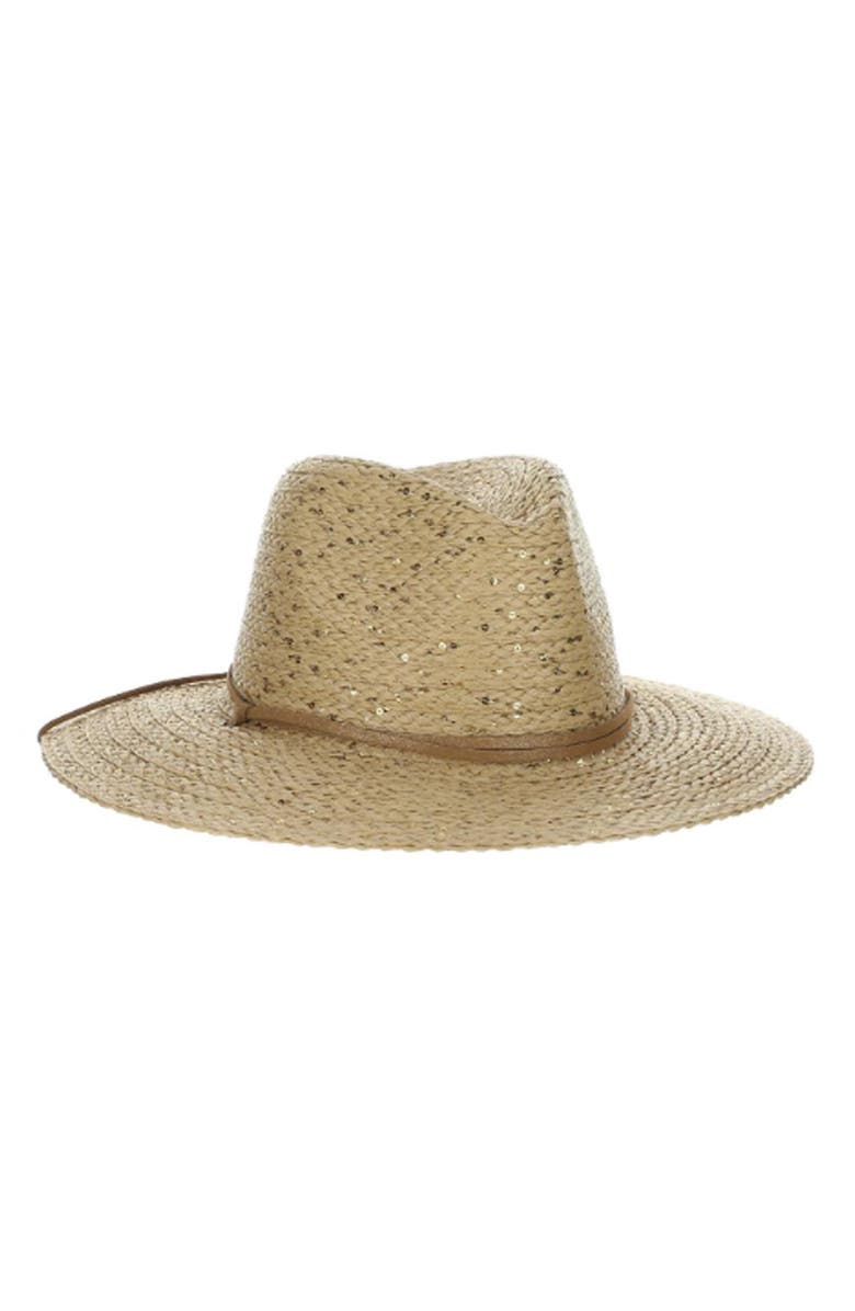 Scala Braided Cord Straw Hat, Main, color, Tea