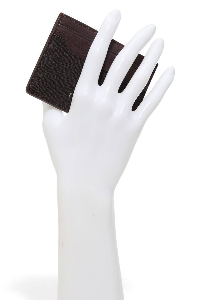 Cavendish Leather Card Case, Alternate, color, DARK BROWN