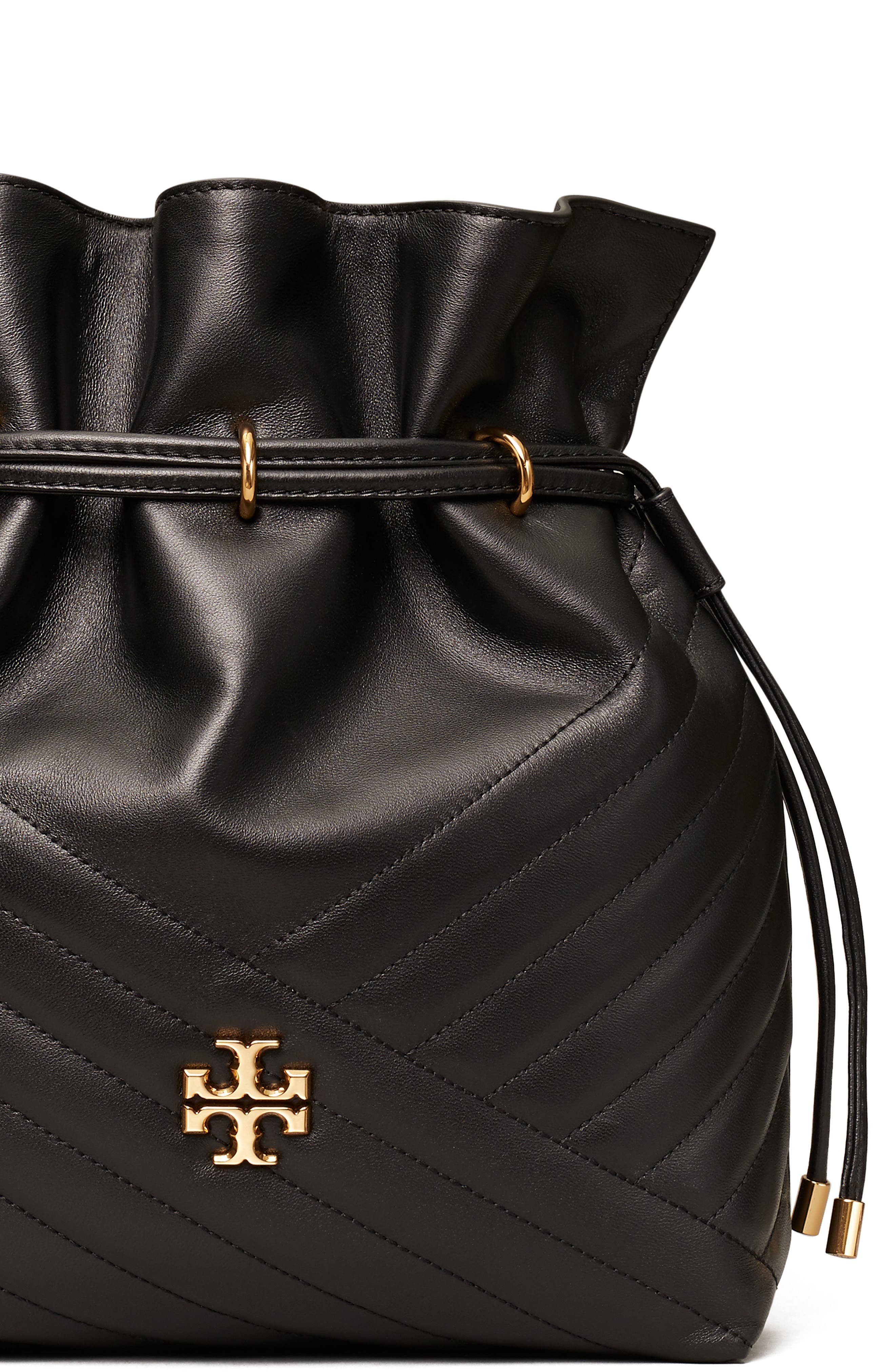 Tory Burch Kira Chevron Quilted Leather Bucket Bag, Alternate, color, 