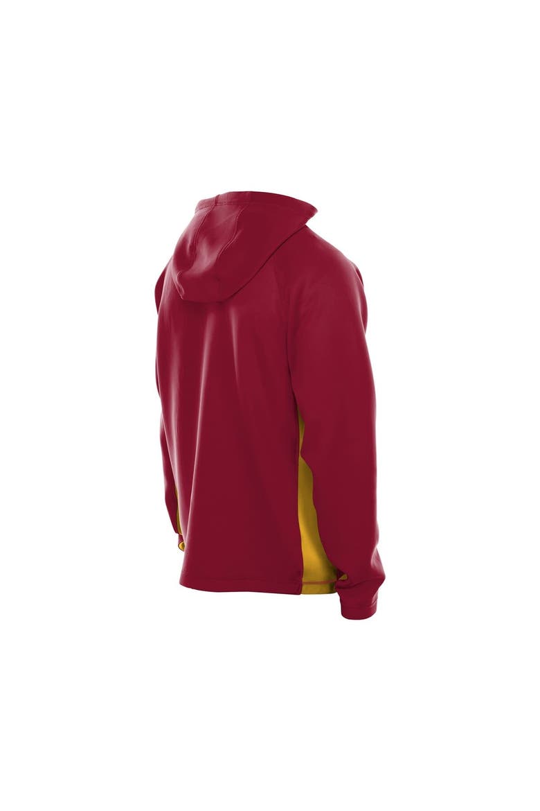 Men's New Era  Burgundy Washington Commanders Combine Authentic Raglan Scuba Full-Zip Hoodie, Alternate, color, Burgundy