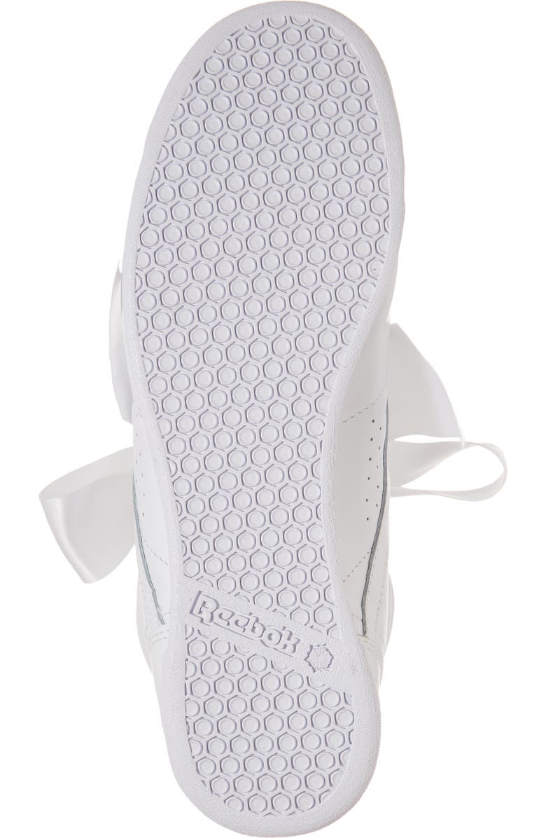 Reebok Freestyle Hi Satin Bow Sneaker, Alternate, color,