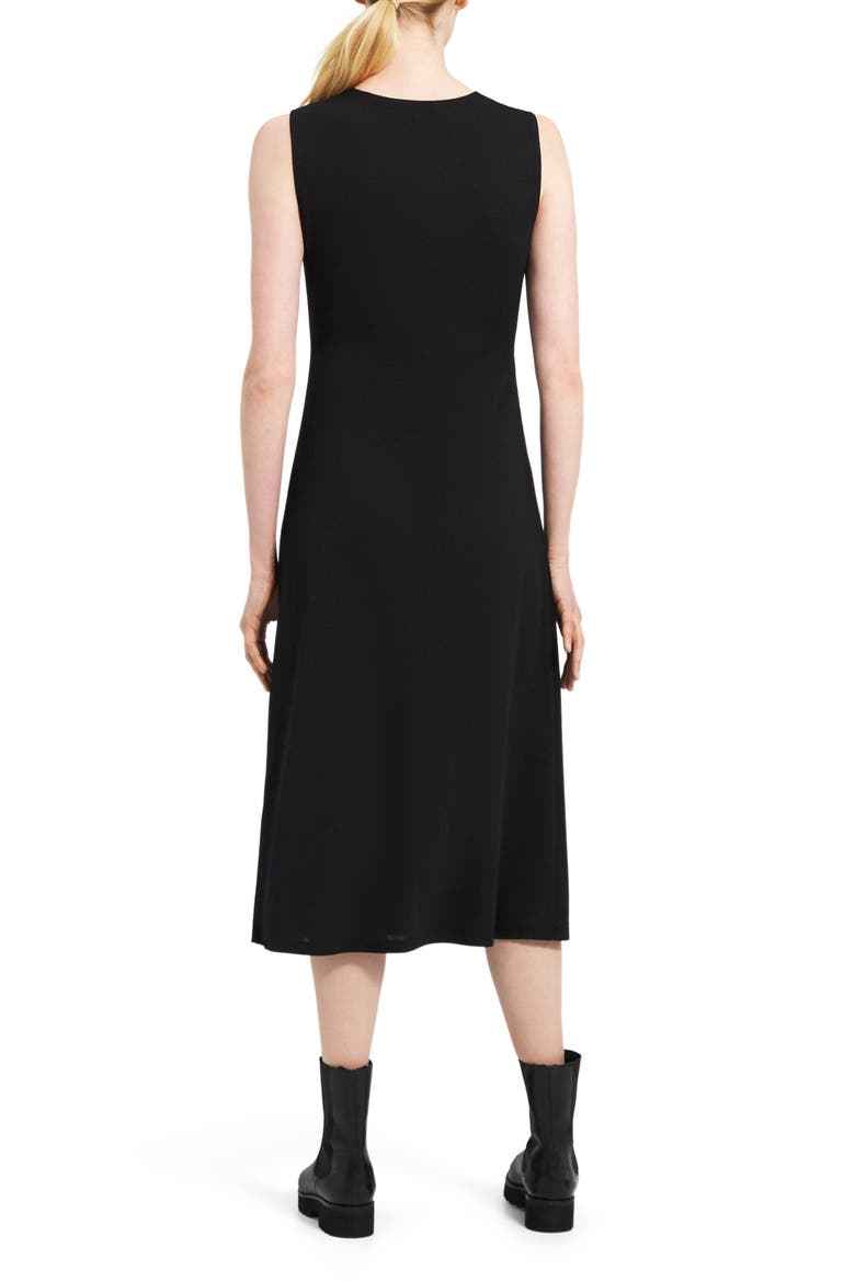 Drape Detail Sleeveless Sweater Dress, Alternate, color, BLACK