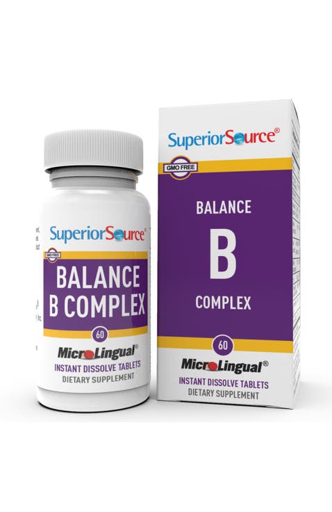 Balance B Complex Instant Dissolve Vitamin Tablets White