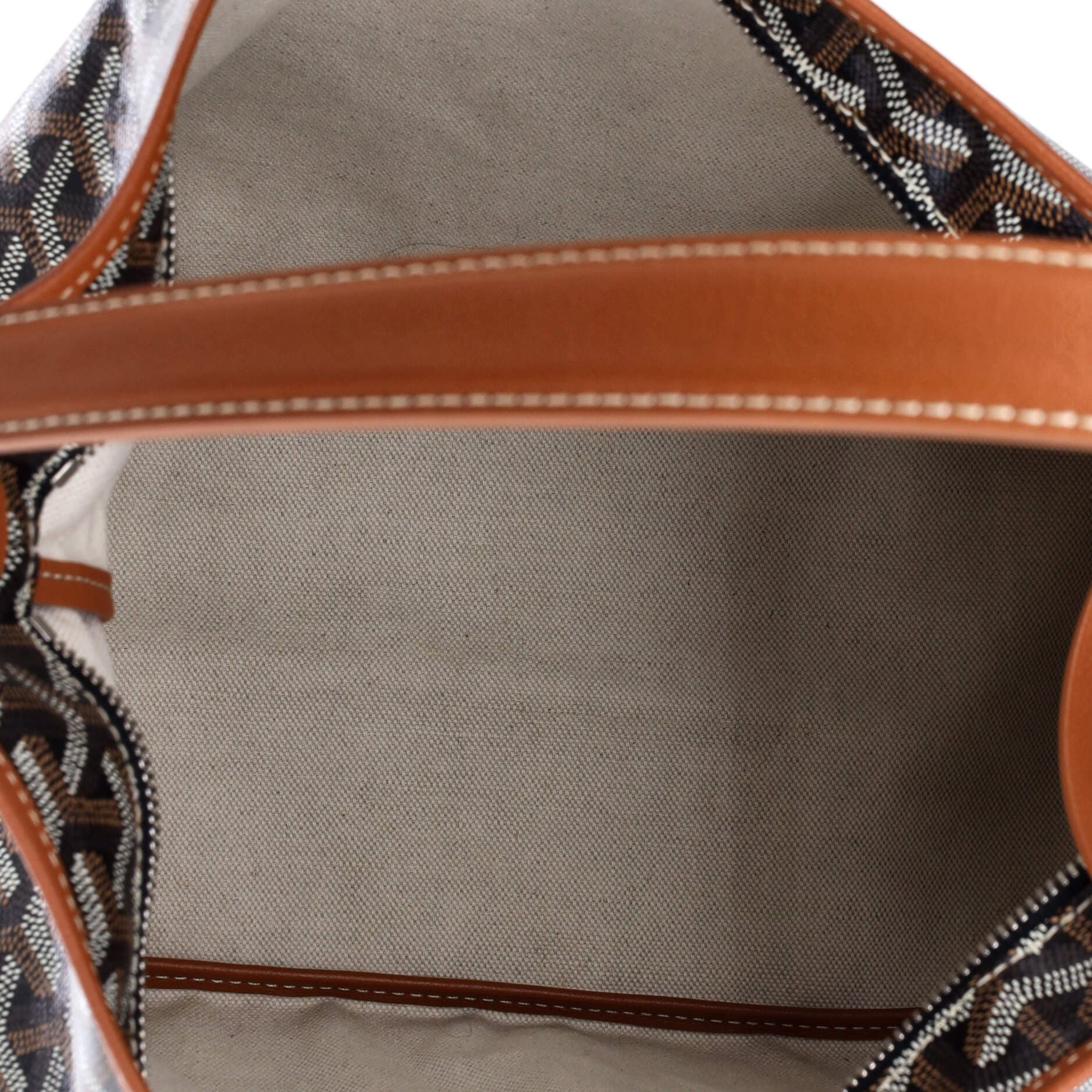 Pre-Owned Goyard Boheme Hobo Coated Canvas, Alternate, color, Brown