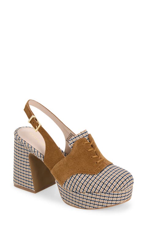 Peace Slingback Platform Pump