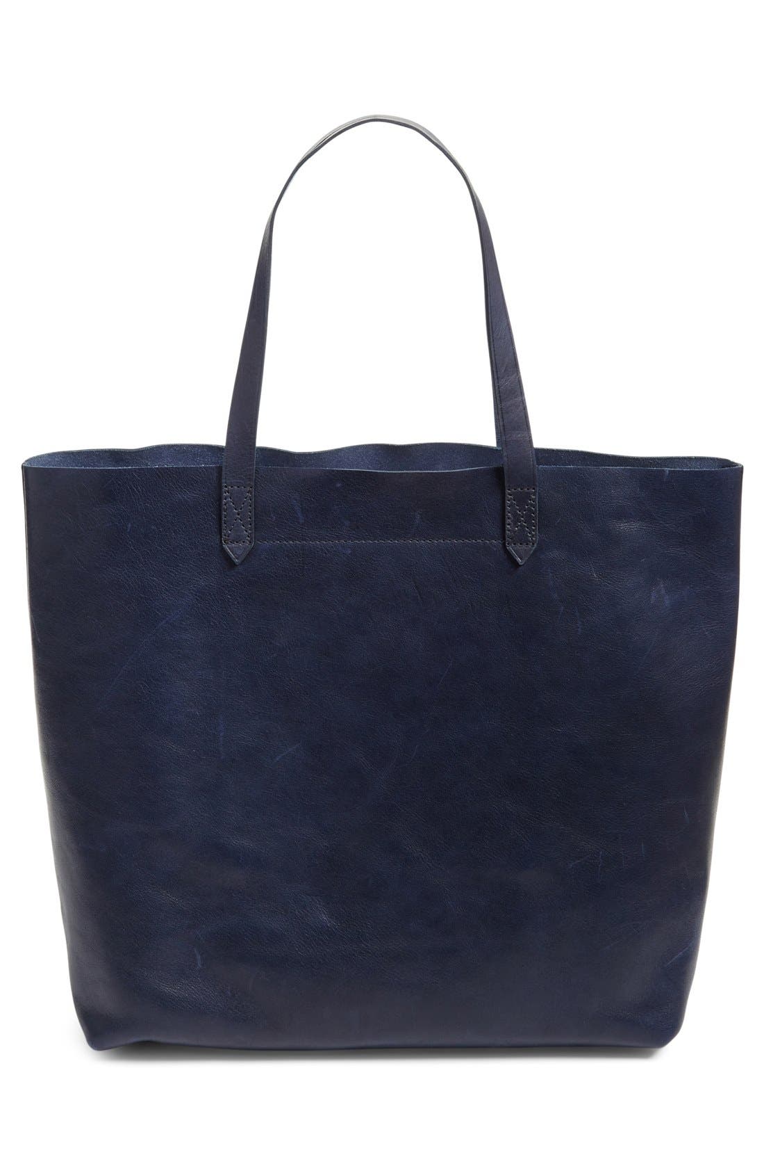 'Transport' Leather Tote, Alternate, color, INK