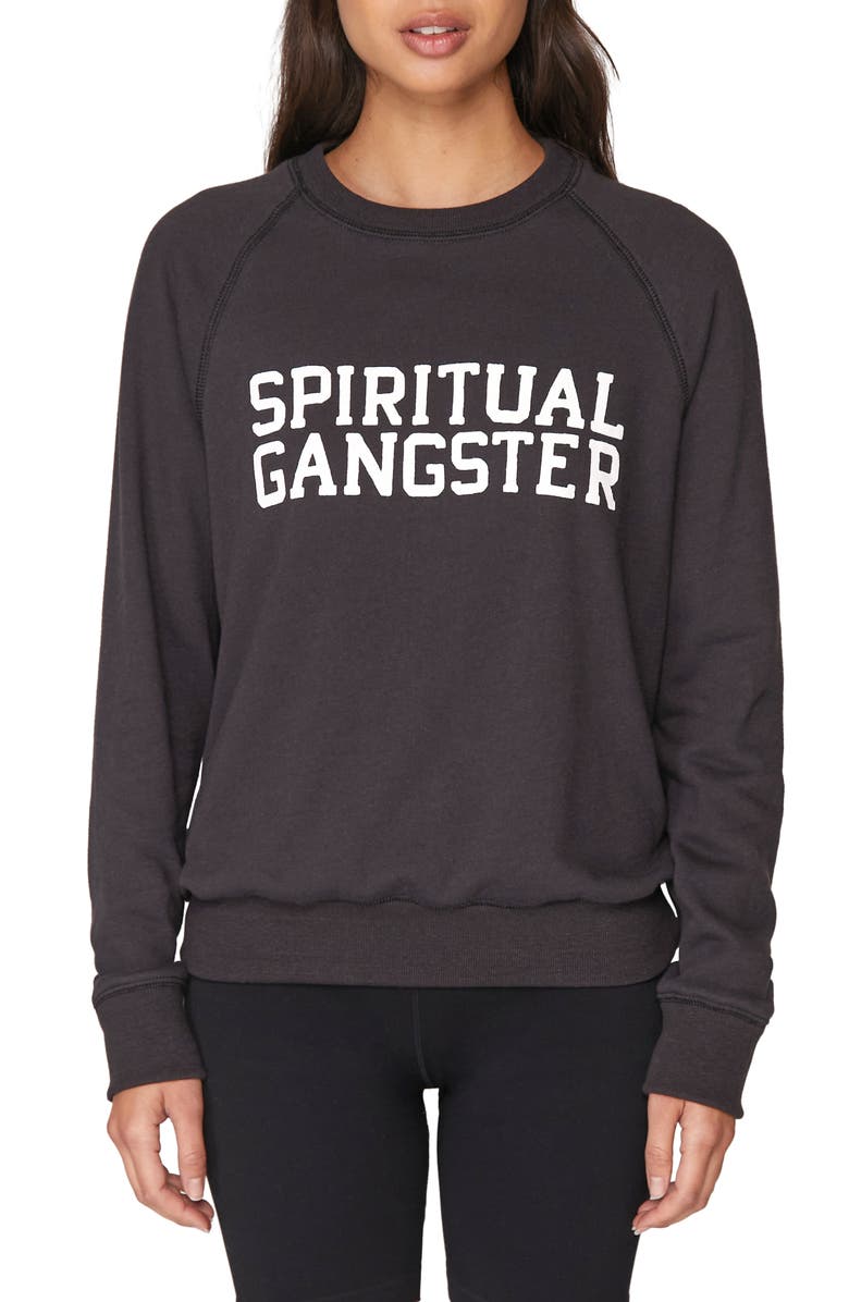 Spiritual Gangster Varsity Old School Sweatshirt, Main, color, 