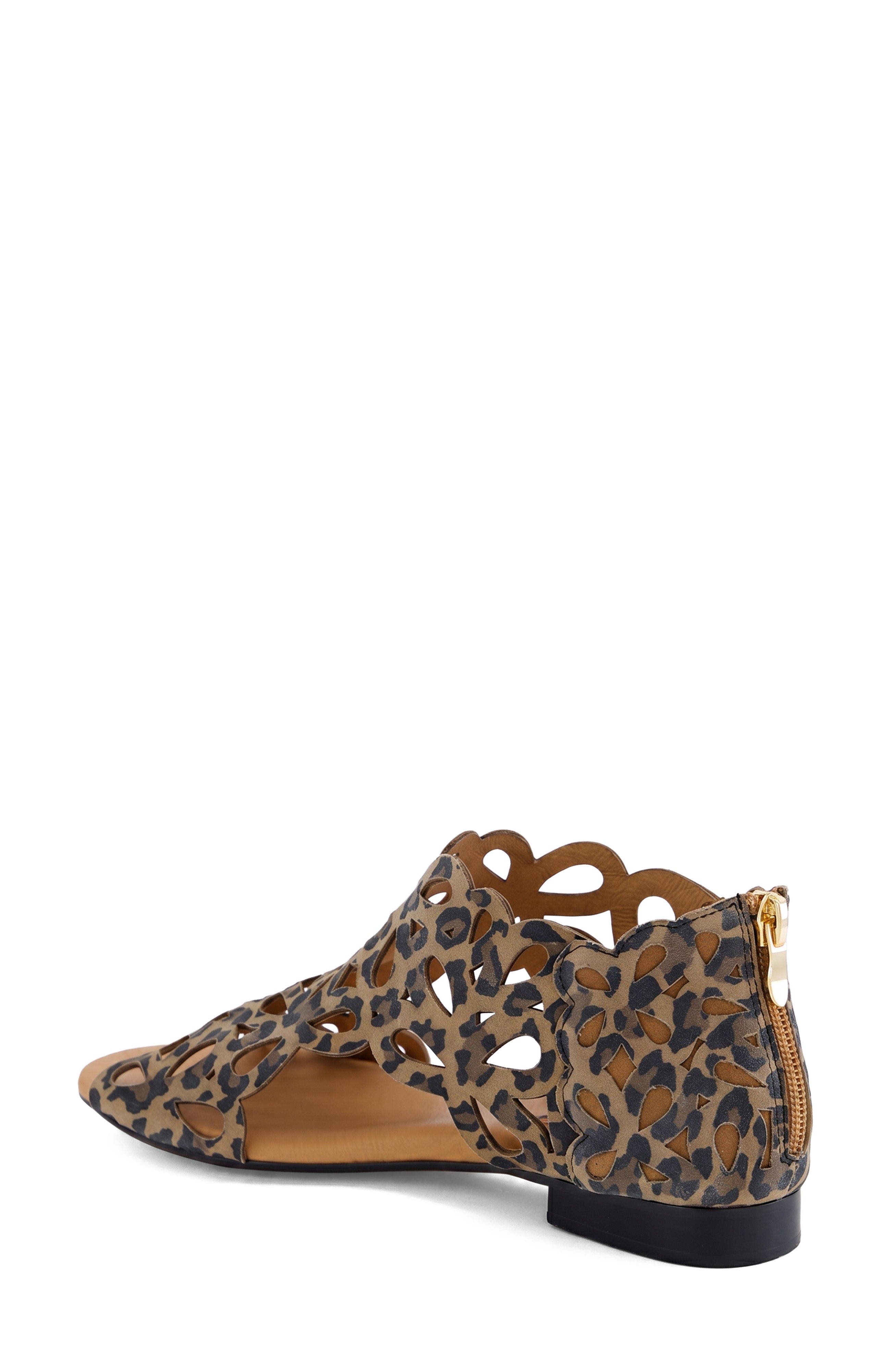 DJANGO AND JULIETTE Pietro Back Zip Sandal, Alternate, color, Leopard Print