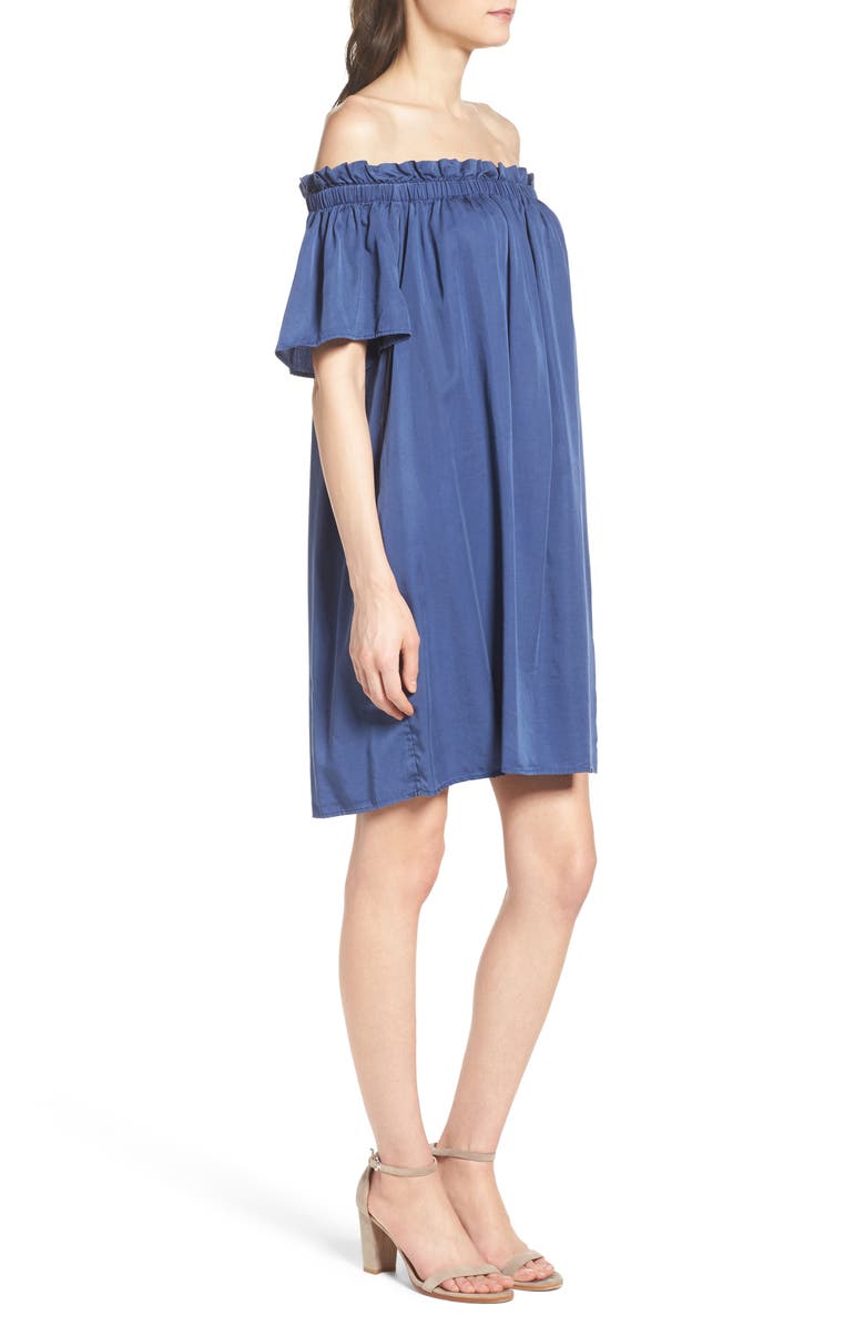 French Connection Stayton Off the Shoulder Dress, Alternate, color, 