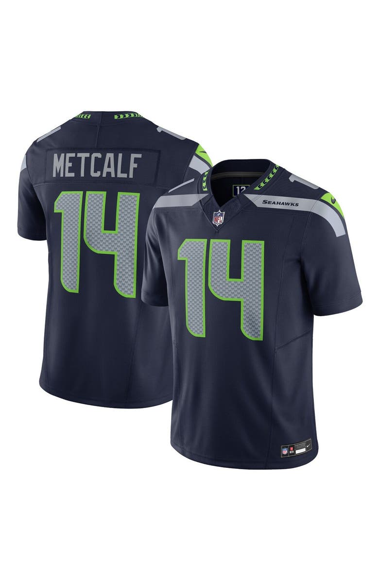 Nike Men's Nike DK Metcalf Navy Seattle Seahawks Vapor F.U.S.E. Limited Jersey, Main, color, 