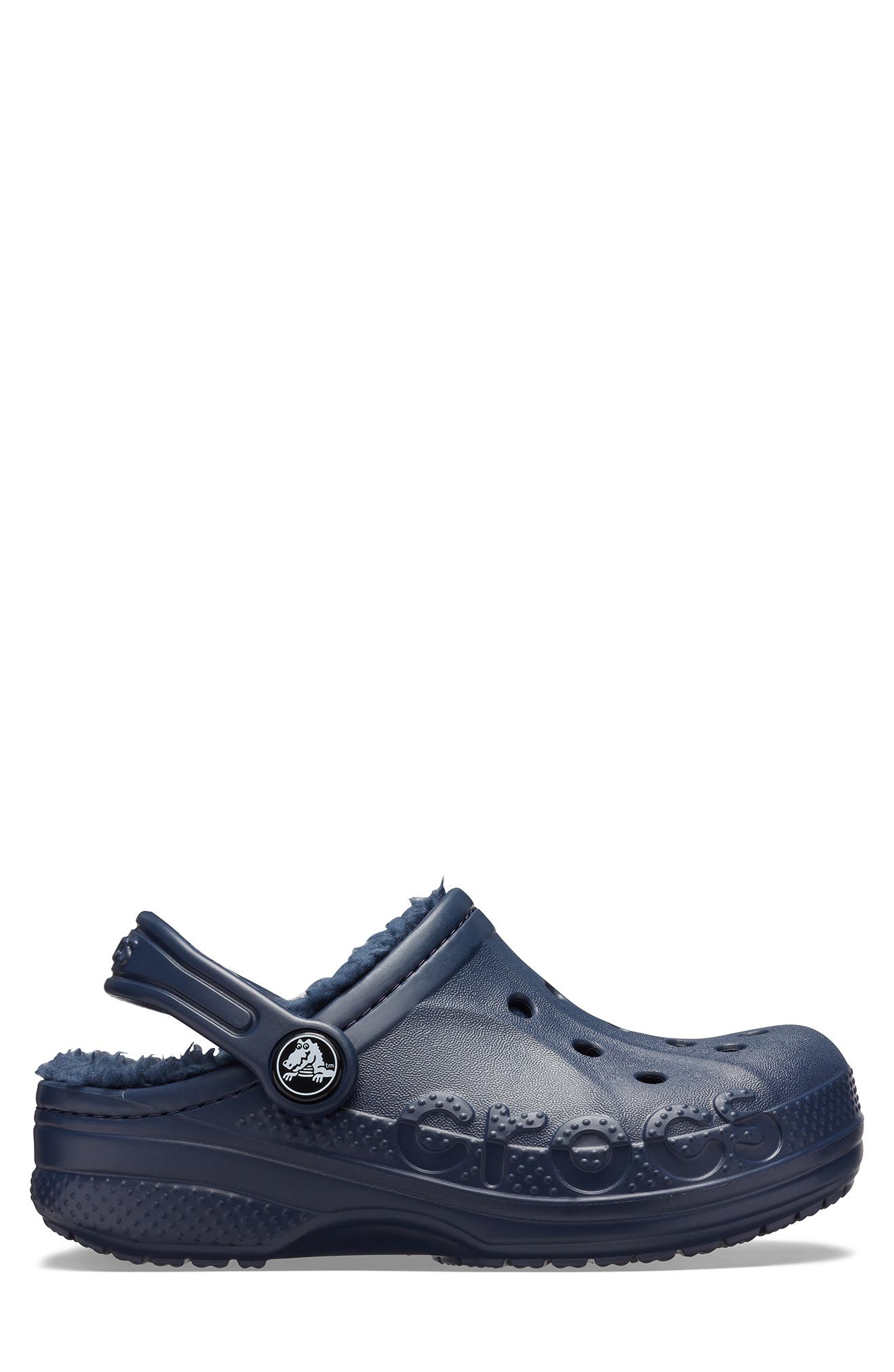 Baya Faux Shearling Lined Clog, Alternate, color, NAVY/NAVY