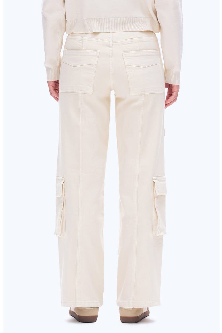 Paneled Wide Leg Cargo Jeans, Alternate, color, OFF WHITE